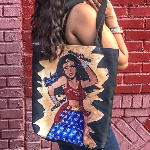 Desi Wonder Woman Tote Bag