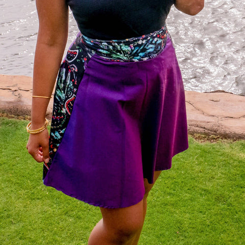 Bespoke Purple Jungle Skirt