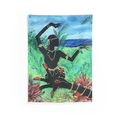 Lotus Hand and Dancer Wall Tapestry