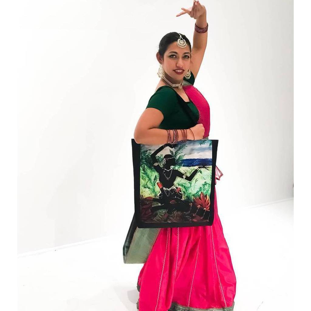 Lotus Hand & Dancer Tote Bag