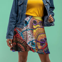 Desi Folk Print Skirt
