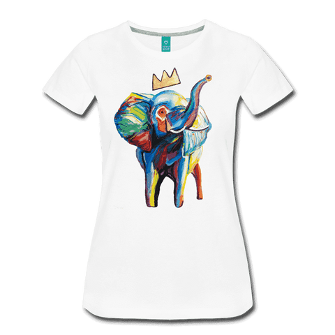 Elephant x Crown Women's T-shirt - white