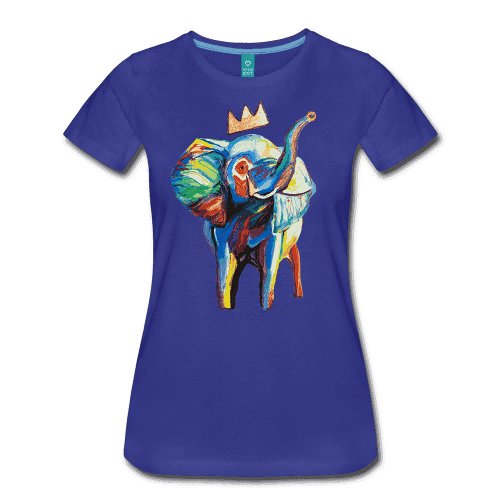 Elephant x Crown Women's T-shirt - royal blue