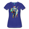 Image of Elephant x Crown Women's T-shirt - royal blue