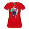 Image of Elephant x Crown Women's T-shirt - red