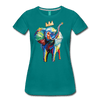Image of Elephant x Crown Women's T-shirt - teal