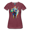 Image of Elephant x Crown Women's T-shirt - heather burgundy