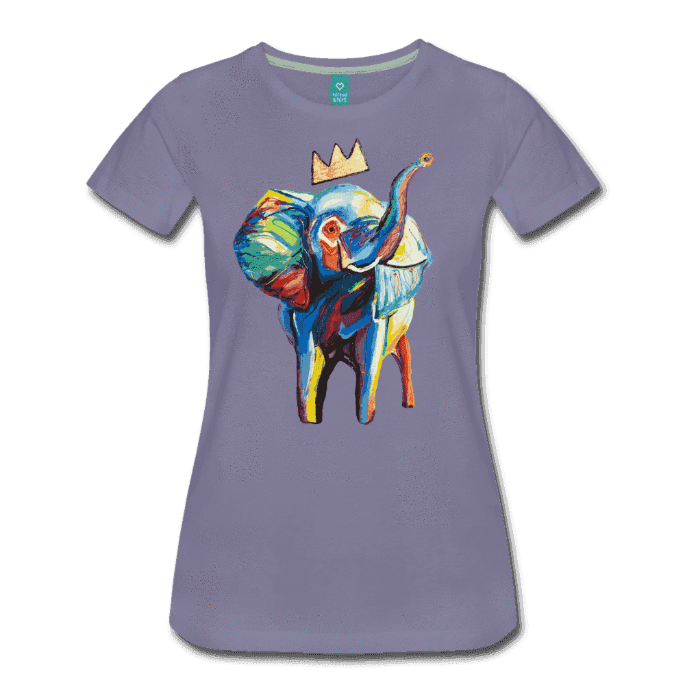 Elephant x Crown Women's T-shirt - washed violet