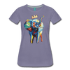 Image of Elephant x Crown Women's T-shirt - washed violet