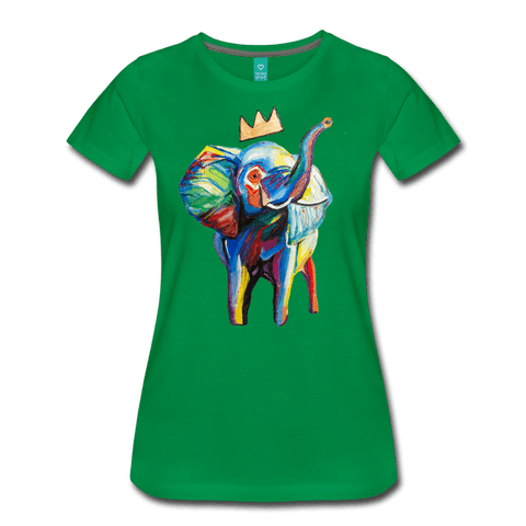 Elephant x Crown Women's T-shirt - kelly green