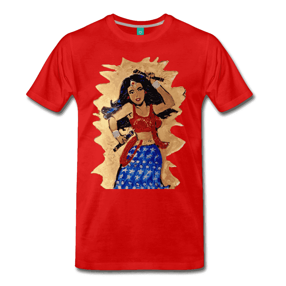 Desi Wonder Women's Men's Tee - red