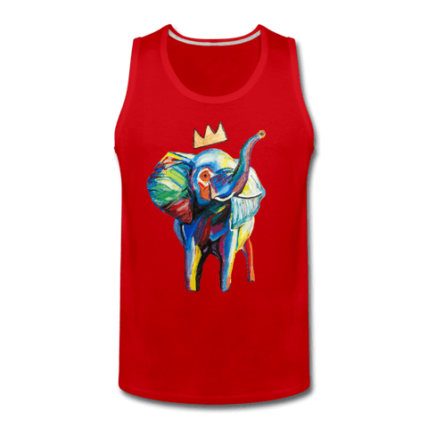 Crown X Elephant Men’s Tank - red