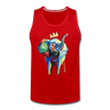 Image of Crown X Elephant Men’s Tank - red
