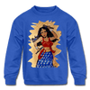 Image of Desi Wonder Woman Kids' Sweatshirt - royal blue