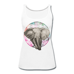 Women's Elephant Color Mandala Tank
