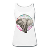 Image of Women's Elephant Color Mandala Tank - white