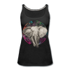 Image of Women's Elephant Color Mandala Tank - black
