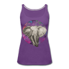 Image of Women's Elephant Color Mandala Tank - purple