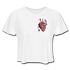 Image of Heart Beat Cropped T-Shirt - white