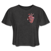 Image of Heart Beat Cropped T-Shirt - deep heather
