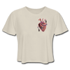 Image of Heart Beat Cropped T-Shirt - dust