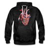 Image of Heart Beat Men's Hoodie - charcoal gray