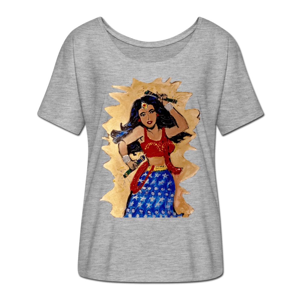Desi Wonder Woman Women's Tee - heather grey