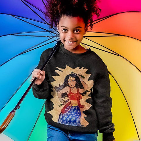 Desi Wonder Woman Kids' Sweatshirt